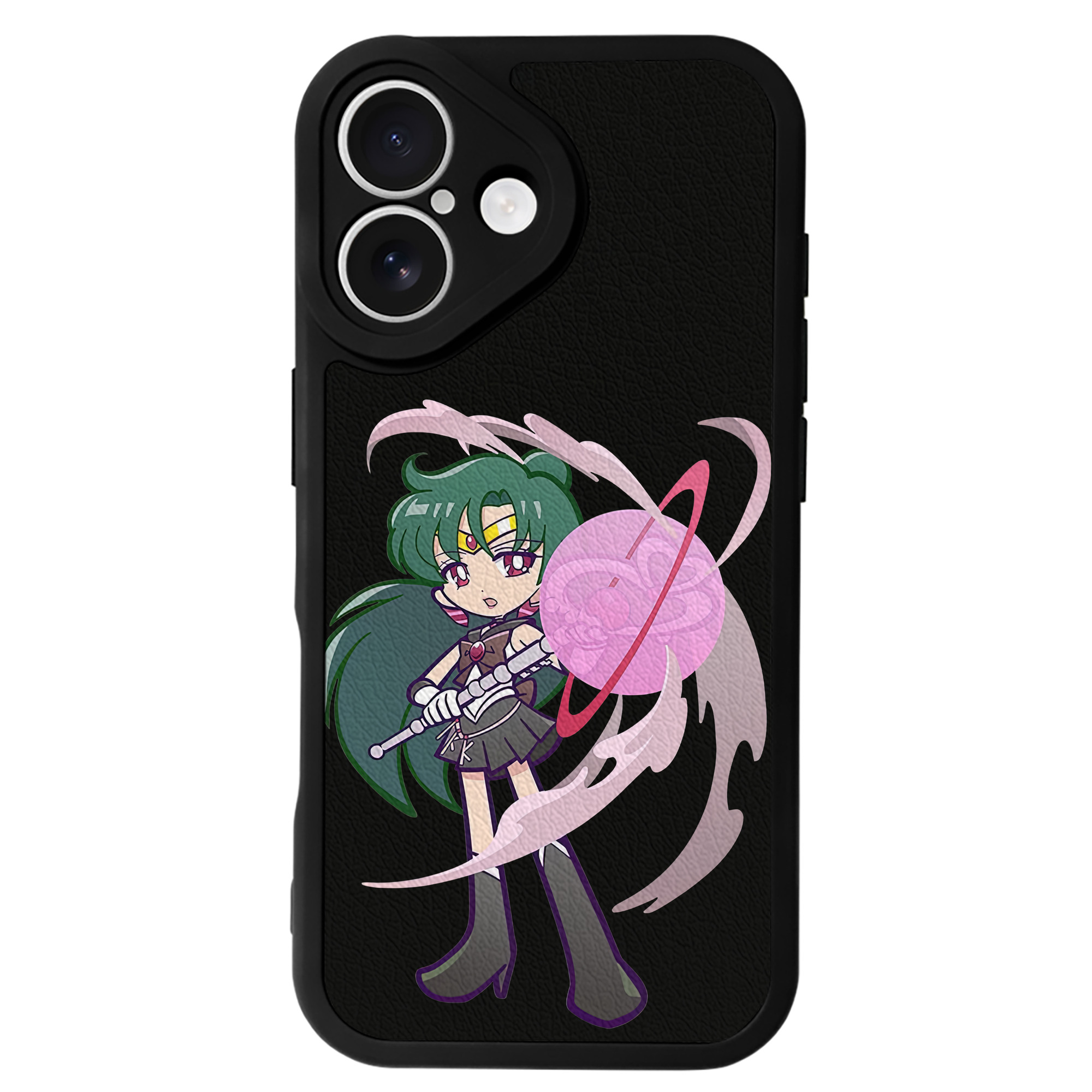 （画像用） 美少女戦士セーラームーン 冥王せつな Sailor Moon Meiou Setsuna 【iPhone 16シリーズ対応】シリコンスマホケース（レザー調） 材質：シリコン
